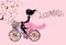 Girl Wall Decals for Kids Room | Wall Art Stickers with Butterflies and Flowers for Girls Bedroom Decor | Peel and Stick Girls Room Decorations for Nursery or Playroom